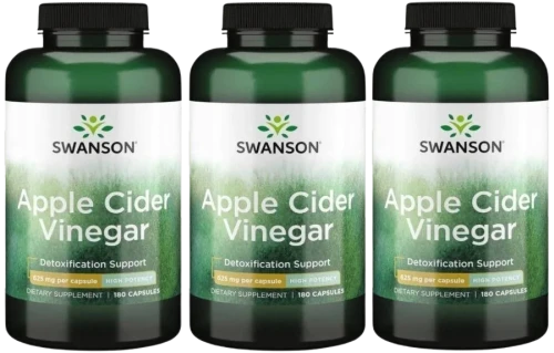 3 x Apple Cider Vinegar - Ocet jabłkowy 625mg, Swanson.webp