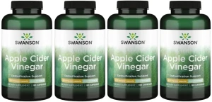 4 x Apple Cider Vinegar - Ocet jabłkowy 625mg, Swanson