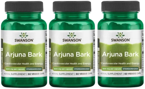 3 x Arjuna Bark 500mg 60 vcaps, Swanson.webp