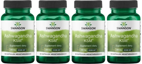 4 x Ashwagandha KSM-66 250mg 60 kaps, Swanson.webp