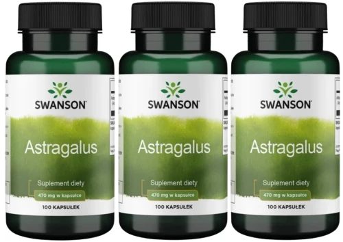 3 x Astragalus 470mg 100 kaps, Swanson.webp