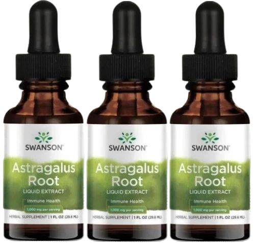 3 x Astragalus Root Liquid Extract 29,6ml, Swanson.webp