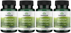 4 x Bacopa Monnieri 10:1 extract 90 kaps, Swanson