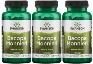 3 x Bacopa Monniera (BaCognize) extr. 90kaps, Swanson
