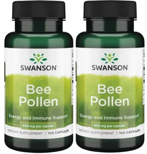 2 x Bee Pollen (pyłek pszczeli) 400mg 100kaps, Swanson.webp