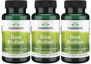 3 x Bee Pollen (pyłek pszczeli) 400mg 100kaps, Swanson