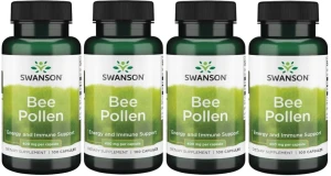 4 x Bee Pollen (pyłek pszczeli) 400mg 100kaps, Swanson
