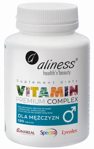 Premium Vitamin Complex dla mężczyzn, 120 tabletek, Aliness