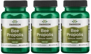 3 x Bee Propolis 550mg 60 kaps, Swanson