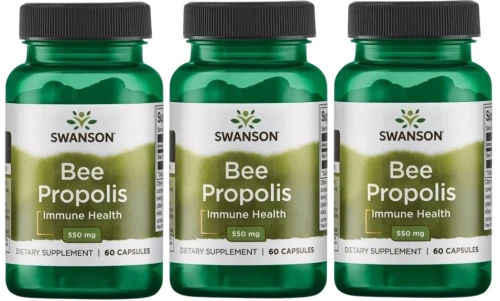 3 x Bee Propolis 550mg 60 kaps, Swanson.webp