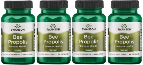4 x Bee Propolis 550mg 60 kaps, Swanson.webp