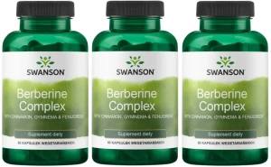 3 x Berberine Complex 90 kaps, Swanson