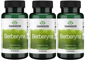 3 x Berberyna 400mg 60kaps, Swanson