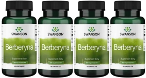 4 x Berberyna 400mg 60kaps, Swanson