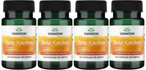 4 x Beta Karoten 10.000IU 100 kaps. Swanson