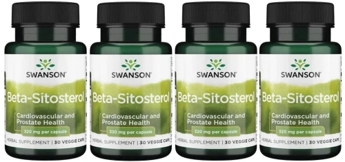 4 x Beta-Sitosterol 320mg 30vkaps, Swanson.webp