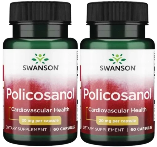 2 x BioCosanol Polikosanol 20mg 60 kapsułek, Swanson.webp