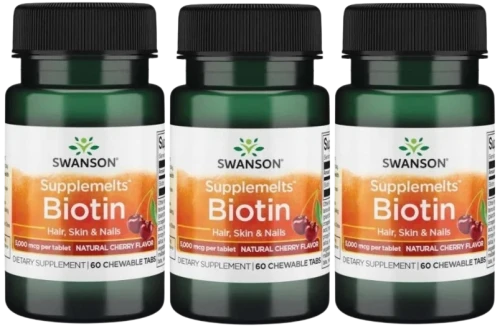 3 x Biotyna 60 tabletek do ssania, Swanson.webp