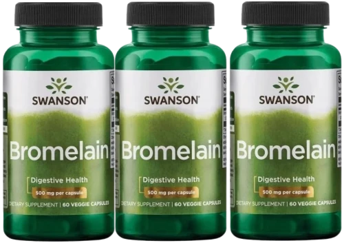 3 x Bromelain - Bromelina maksymalna moc 60kaps, Swanson.webp
