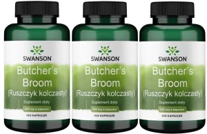 3 x Butcher's broom Ruszczyk kolczasty 470mg 100caps, Swanson