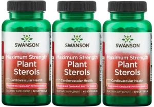 3 x Plant Sterols 60 kapsułek, Swanson