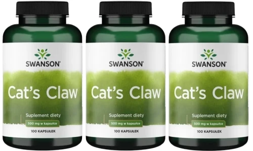3 x Cat's Claw 500mg 100kaps, Swanson.webp