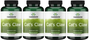 4 x Cat's Claw 500mg 100kaps, Swanson