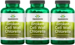 3 x Broken Cell Wall Chlorella  360 tab, Swanson