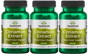 3 x Cynamon extrakt 90kaps, Swanson