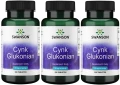 3 x Cynk Glukonian 15mg 250tabs, Swanson.webp