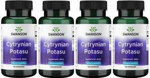 4 x Cytrynian Potasu 120kaps, Swanson