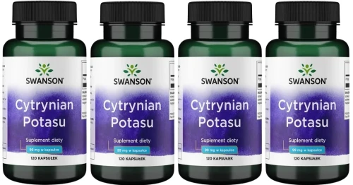 4 x Cytrynian Potasu 120kaps, Swanson.webp