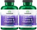 2 x Calcium Citrate &amp; Vitamin D - Cytrynian wapnia &amp; Witamina D-3 250tabl, Swanson.webp