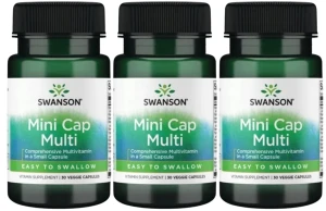 3 x Mini Cap Multi - Daily Multi-Vitamin 30kaps, Swanson