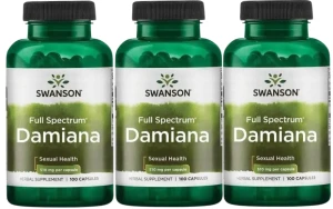 3 x FS Damiana 510mg 100 kaps, Swanson