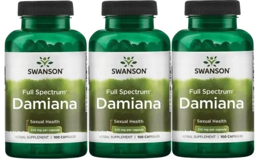 3 x FS Damiana 510mg 100 kaps, Swanson.webp