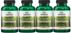 4 x FS Damiana 510mg 100 kaps, Swanson