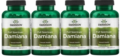 4 x FS Damiana 510mg 100 kaps, Swanson.webp