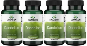 4 x Dandelion 515mg 60 kaps, Swanson