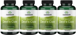 4 x Devil's claw 500mg 100kaps, Swanson