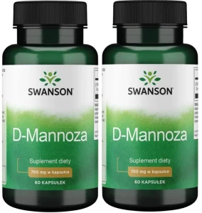 2 x D-mannoza 700mg 60kaps, Swanson