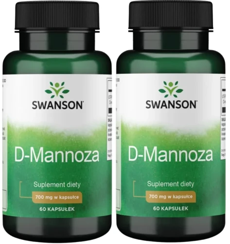 2 x D-mannoza 700mg 60kaps, Swanson.webp