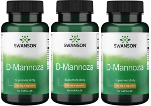3 x D-mannoza 700mg 60kaps, Swanson
