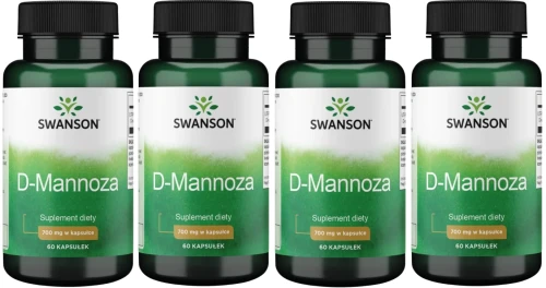 4 x D-mannoza 700mg 60kaps, Swanson.webp