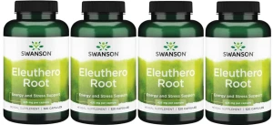 4 x Eleuthero 425mg 120 kaps, Swanson