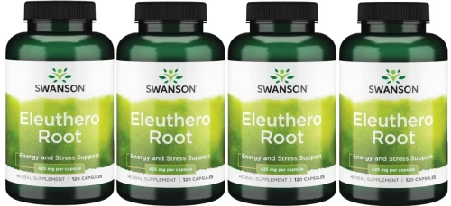 4 x Eleuthero 425mg 120 kaps, Swanson.webp
