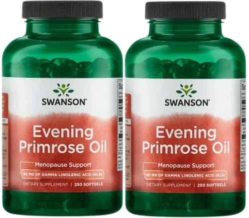 2 x Evening Primrose Oil (Olej z wiesiołka) 500mg 250 kaps, Swanson.webp