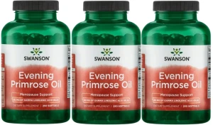 3 x Evening Primrose Oil (Olej z wiesiołka) 500mg 250 kaps, Swanson