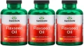 3 x Flaxseed Oil 1000mg 200 kapsułek, Swanson.webp