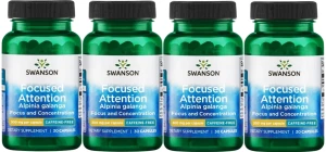 4 x Focused Attention 300mg 30kaps, Swanson
